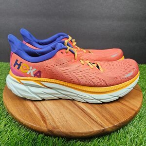 Hoka One One Clifton 8 Shoes Mens 9.5 D Fiesta Bluing Running 1119393 FBLN